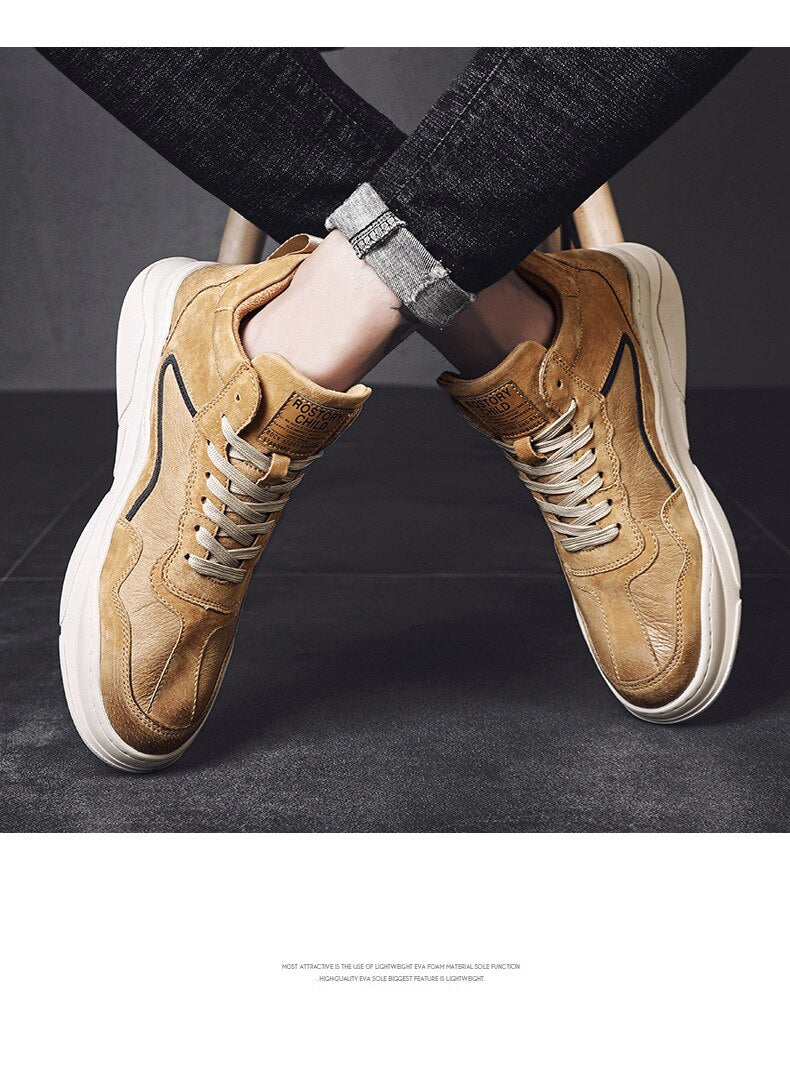 Advbridge Men's shoes autumn and winter new high-top shoes trend wild casual sports shoes breathable basketball shoes