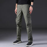 Advbridge Mens Military Cargo Pants Men Overalls Army Green Gray Cotton Men Loose Multi-Pockets Straight fit Men's Casual Trousers Homme