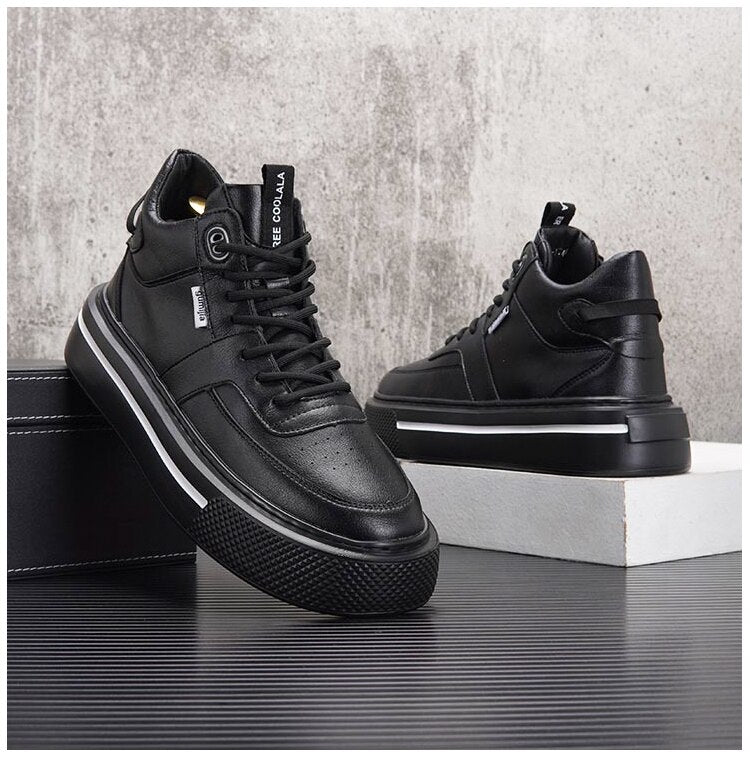 Advbridge Fashion Men Casual Shoes Sneakers High Tops Shoes Height Increasing Shoes ankle boots