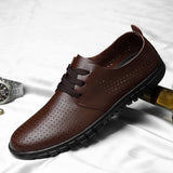 Advbridge Men White Shoes Man Fashion Oxfords Men Shoes Plus Size 38-48 Lightweight Walking Breathable Genuine Leather Male Formal Shoes