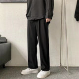 Advbridge Brown/Black Suit Pants Men Fashion Society Mens Dress Pants Korean Loose Straight Casual Pants Mens Office Formal Trousers S-3XL
