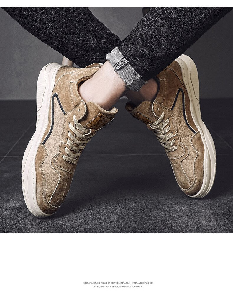 Advbridge Men's shoes autumn and winter new high-top shoes trend wild casual sports shoes breathable basketball shoes