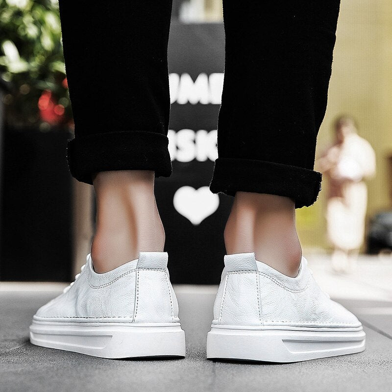 Advbridge Mens Shoes Leather Casual Designer Shoes Men High Quality Trend Man Shoes New Men Flats