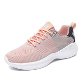 Advbridge Women's Knitted Sneakers Low Heels Women Vulcanized Shoes Lace Up Mesh Breathable Spring Autumn Female Running Shoe Casual