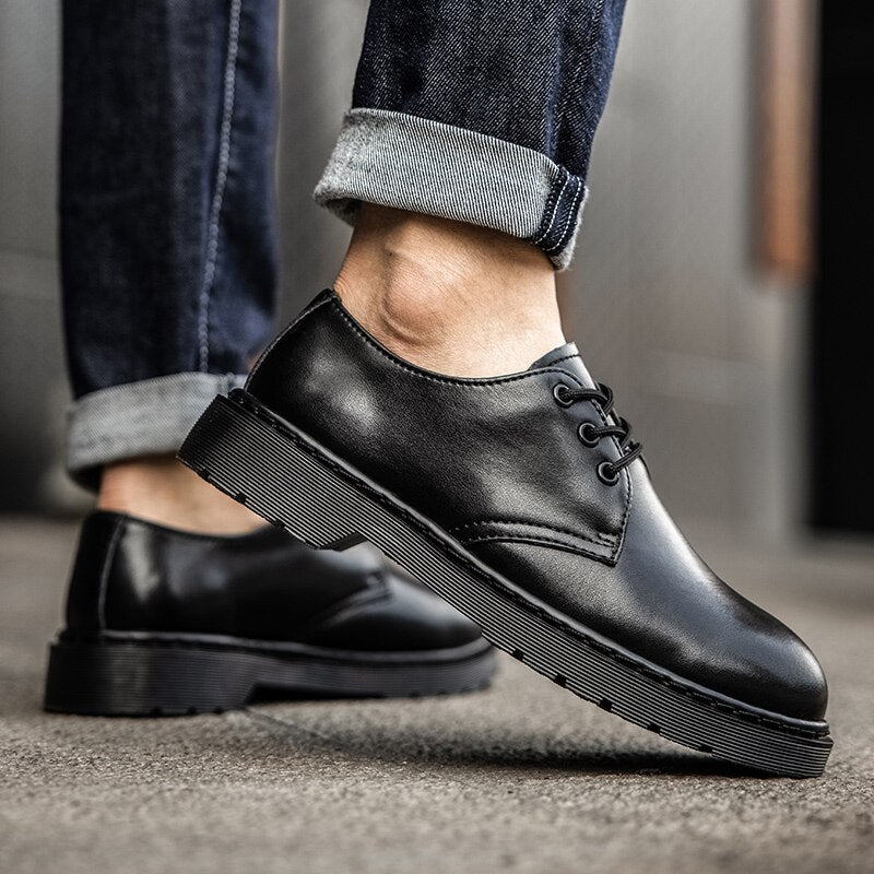 Advbridge Big Size 38-48 Oxford Shoes For Men Fashion Leather Casual Men's Shoes Formal Dress Platform Footwear Male Comfortable Loafers
