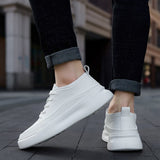 Advbridge Men's Casual Shoes Black Leather Flats Size 39-44 Graffiti  Sneakers Designer Shoes Men Hiking Leisure Shoes %