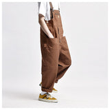 Advbridge Male Japan Harajuku Streetwear Hip Hop Jumpsuit Bib Trousers Overalls Men Women Couple Loose Casual Wide Leg Cargo Pants