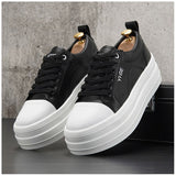 Advbridge New White Leather Men Casual Shoes fashion Platform Sneakers Trainers Height Increasing Shoes Chaussure Homme