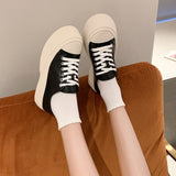 Advbridge Mid Heel Platform Loli Canvas Shoes Women's Summer College Style Mori Girl Lolita Design Street Sports Students' Casual Sneakers