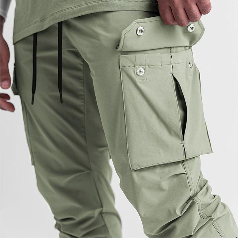 Advbridge Men's Quick Drying Gym Running Jogging Pants Joggers Sweatpants Long Trousers Fitness Sport Training Casual Cargo Pants Male