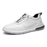 2022 New Genuine Leather Shoes Men Sneakers Men Fashion White Shoes Cow Leather Sneakers Brand Male Footwear A1995