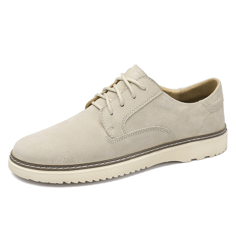 Advbridge Men's Suede Leather Sneakers Fashion Khaki Casual Shoe Male Walking Shoes High Quality Office Oxford Shoes for Men Loafers
