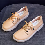 Advbridge Genuine Leather Women Shoes Autumn Flats Slip On Women's Loafers Soft Moccasins Casual Running Sneakers Female Sport Shoes