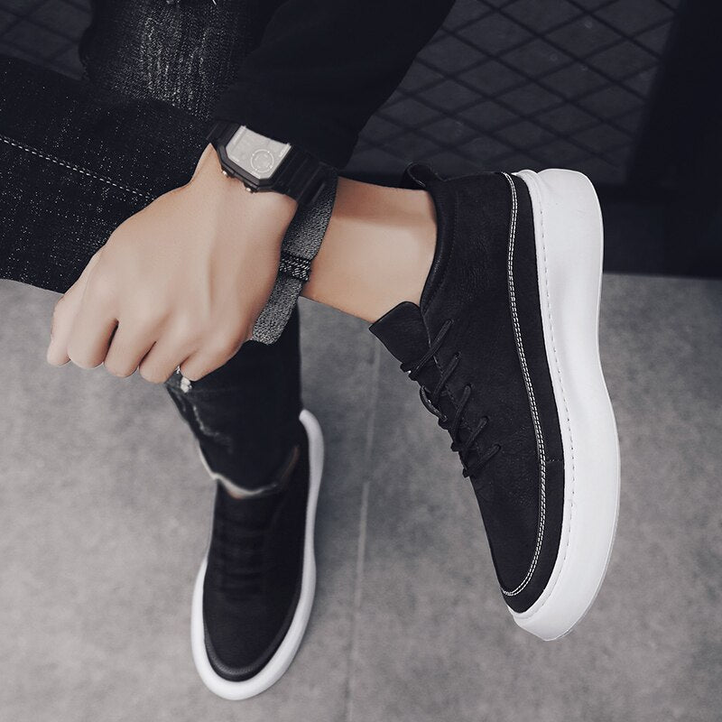 Advbridge Men Leather Shoes Genuine Leather Spring Autumn Casual Shoe Male Sneakers White Fashion Walking Footwear chaussure homme