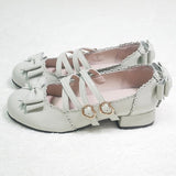 Advbridge Japanese Ladies Kawaii Girl Sweet Lolita Shoes Vintage Round Toe Cross Bandage Women Shoes Cute Lace Bowknot Kawaii Loli Shoe