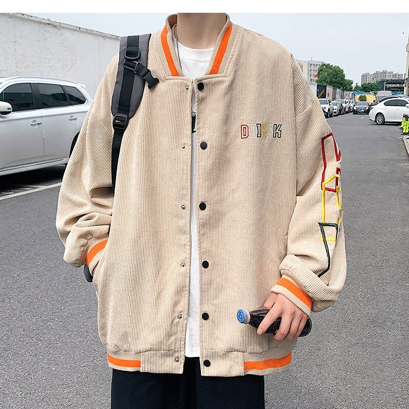 Advbridge Colorful Varsity Jacket for Teenage Korean Fashion Trends Loose Clothing Mens Letter Embroidery Baseball Coat Vintage Streetwear