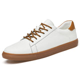 Advbridge Men shoes Men's Trend Genuine Leather  Fashion Casual Sneakers white Wild breathable Non-slip wear-resistant Board Shoes