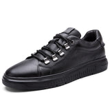 Advbridge Spring Summer New trend Genuine Leather  Men's Shoes Fashion Casual  Sneakers black Wild Flat Shoes Non-slip Board Shoe