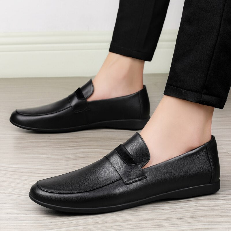 Advbridge Men Casual Shoes Fashion Men Shoes Genuine Leather Men Loafers Moccasins Slip On Men's Flats Male Driving Shoes