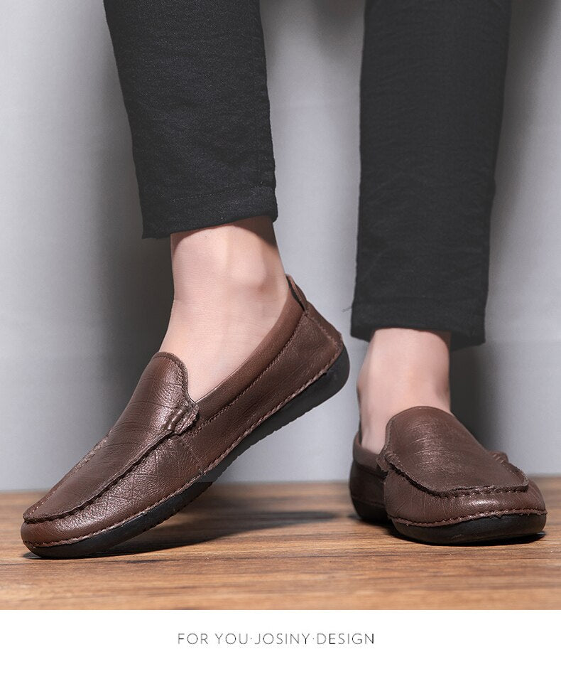 Advbridge spring and autumn new cowhide men's leather fashion casual shoes all-match business shoes driving shoes wedding shoes