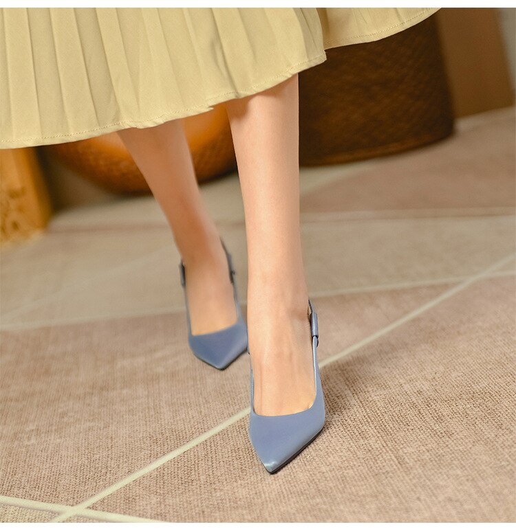 Advbridge Women Stilettos High Heel Mules Shoes Singback Sandals For Women Elegant Pumps Ladies Party Wedding Shoes Zapatos De Mujer