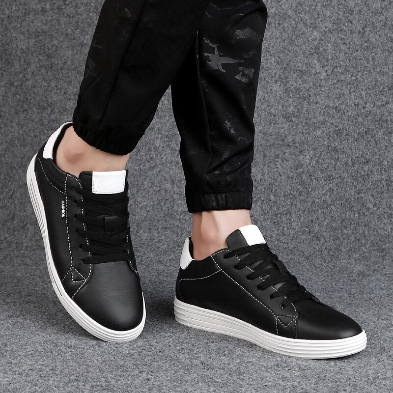 Advbridge Heighten Shoes New Designer Leather Men Shoes Fashion Casual Increase Shoes New Black White Genuine Leather Shoe