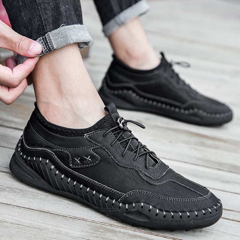 Advbridge Men's shoes spring and autumn new fashion all-match shoes men's leather sports casual shoes British style business shoes