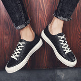 Advbridge Men Shoes Spring Mens Wild Flat Shoes Non-slip Board Shoe  Genuine Leather Men's Shoes Fashion Casual Breathable Sneakers