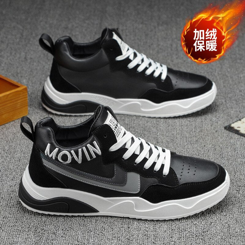 Advbridge Warm cotton shoes winter trend high-top shoes all-match sports casual shoes student running shoes fashionable trendy shoes