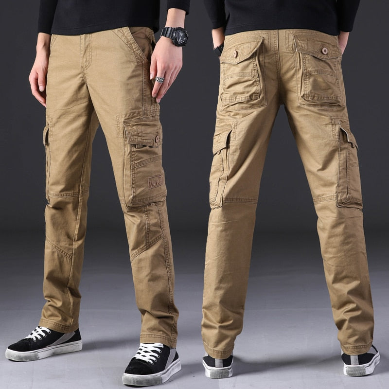 Advbridge New men cargo pants mens Loose fit army tactical pants Multi-pocket trousers straight cut pantalon homme Male Military Overalls