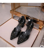 Advbridge New Summer  Sandals Female Chunky-Heel Wild Fashion Surest Tips in Her Big Code 41-43 Obesity Width Sandals