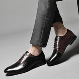 Advbridge Classic Business Men's Dress Shoes Fashion Elegant Formal Wedding Shoes Men Slip on Office Oxford Shoes for Men Black