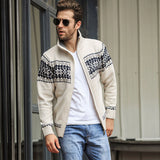 Advbridge New Autumn Winter Men&#39;s Sweater Wool Men Mandarin Collar Solid Color Casual Sweater Men&#39;s Thick Fit Brand Knitted Cardigans