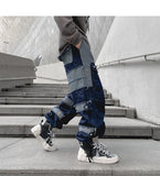 Advbridge Men's Loose Classic Jeans Casual Pants Dark Ins Stitching Cloth Streetwear Hip-hop Straight Pants Four Seasons Black Trousers