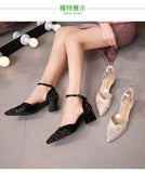 Advbridge New Summer  Sandals Female Chunky-Heel Wild Fashion Surest Tips in Her Big Code 41-43 Obesity Width Sandals