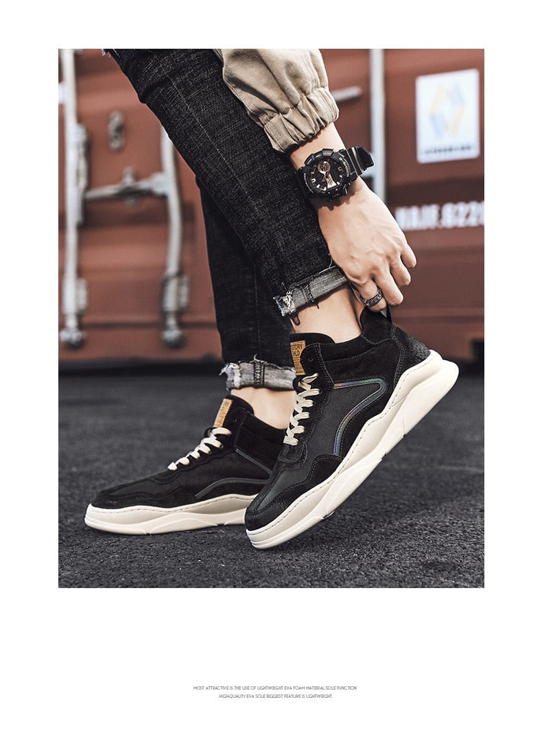 Advbridge Men's shoes autumn and winter new high-top shoes trend wild casual sports shoes breathable basketball shoes