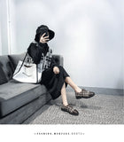 Advbridge  new Joker British style shoes net red small breeze women shoes plaid lace casual shoes