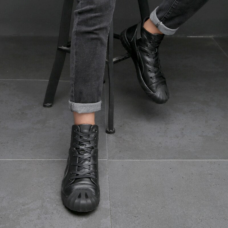 Advbridge Men casual shoes Hip-hop highloafers spring autumn men moccasins shoes genuine leather men's flats shoes Autumn And Winter