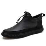 Advbridge High-Top Mens Shoes Spring Autumn Male Sneakers Leisure Walking Footwear Soft Comfortable Leather Fashion Man Casual Shoes