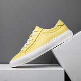Advbridge Men Shoes Spring Mens Wild Flat Shoes Non-slip Board Shoe  Genuine Leather Men's Shoes Fashion Casual Breathable Sneakers