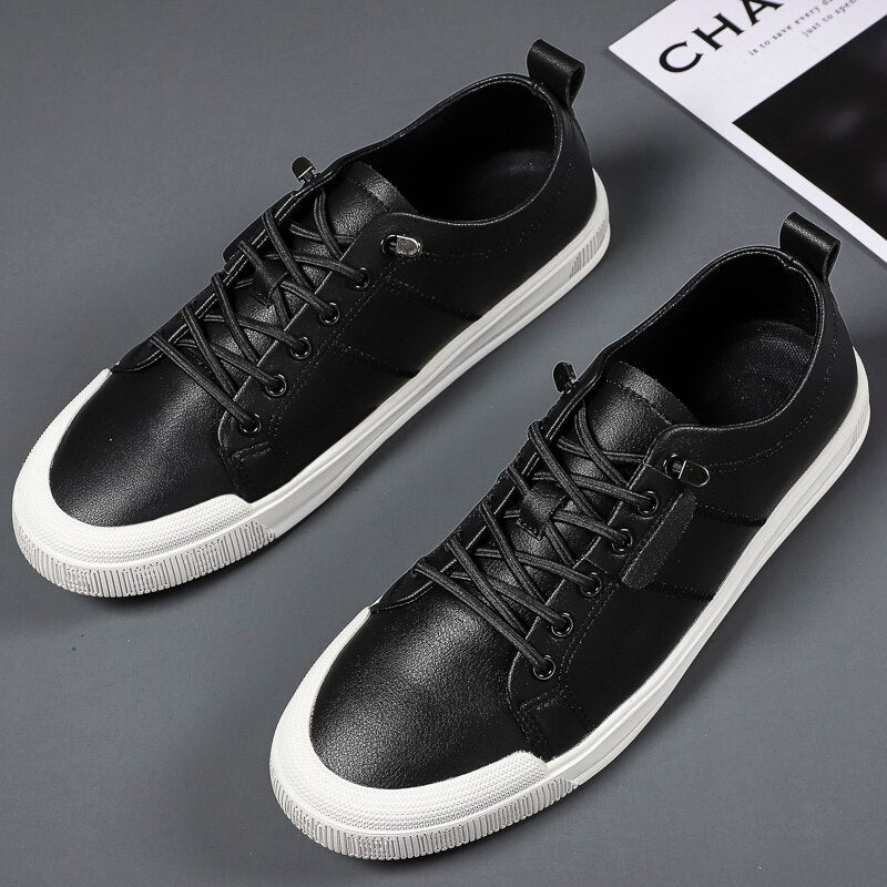 Advbridge Summer Men Casual Shoes Black White Sneakers Comfort Antiskid Sneakers Men's Trend Flats Board Shoe Men's Korean Casual Shoes