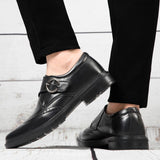 Advbridge 100% Genuine Leather Men Shoes England Business Dress Casual Comfortable Dad Shoes Men Scalp Non-slip Footwear Big Size 47