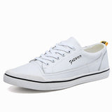 Advbridge Mens Sneakers Casual Leather Shoes Men Brand White Shoes Male Comfortable Lace-up Walking Shoes High Quality White Sneakers