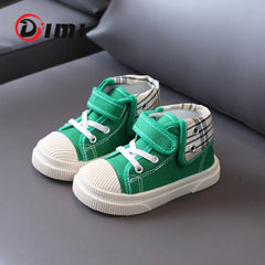 Autumn Children Canvas Shoes Fashion Breathable Baby Toddler Shoes Rubber Non-Slip Flanging Boys Girls Sneakers