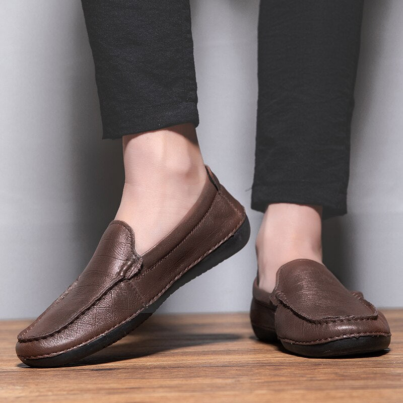 Advbridge spring and autumn new cowhide men's leather fashion casual shoes all-match business shoes driving shoes wedding shoes