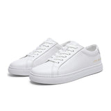 Advbridge Men Shoes fashion Genuine Leather Sneakers lace up comfortable Casual Shoes Couples Men Sneakers shoes