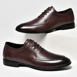 Advbridge Luxury Brand Genuine Leather Fashion Men Business Dress Loafers Oxford Breathable Formal Wedding Shoes Big Size British Style