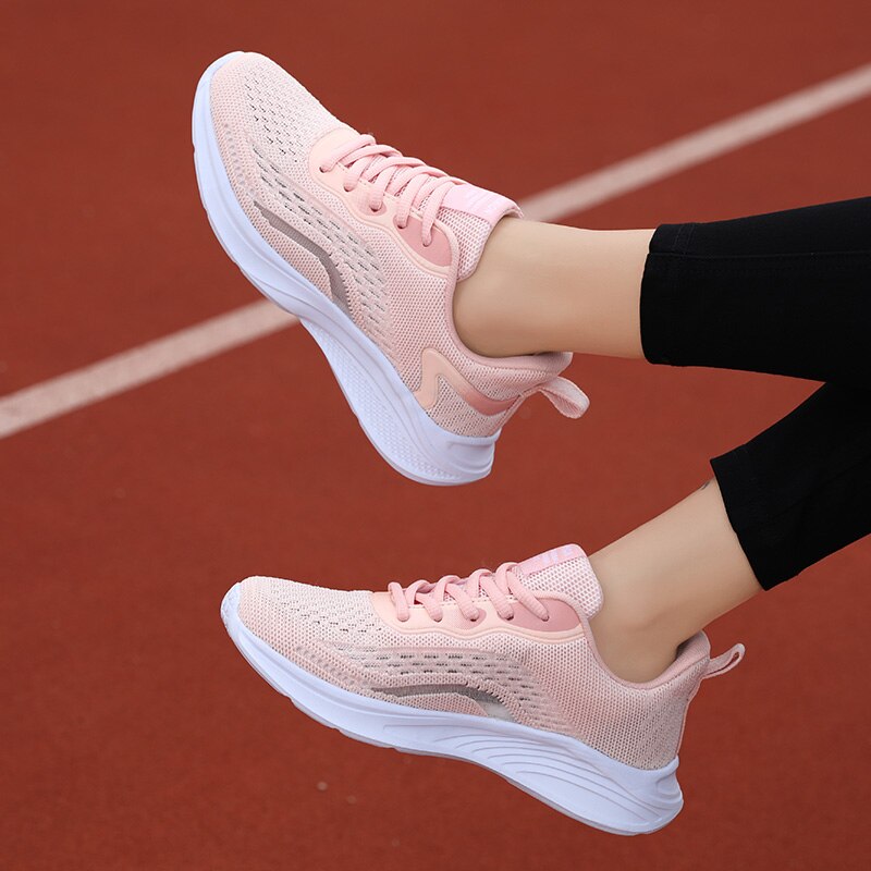 Advbridge New Women's Shoes Breathable Sneakers Brand Running Shoes Casual Sports Shoes  Outdoor Light Lace Fitness Shoes SD-203