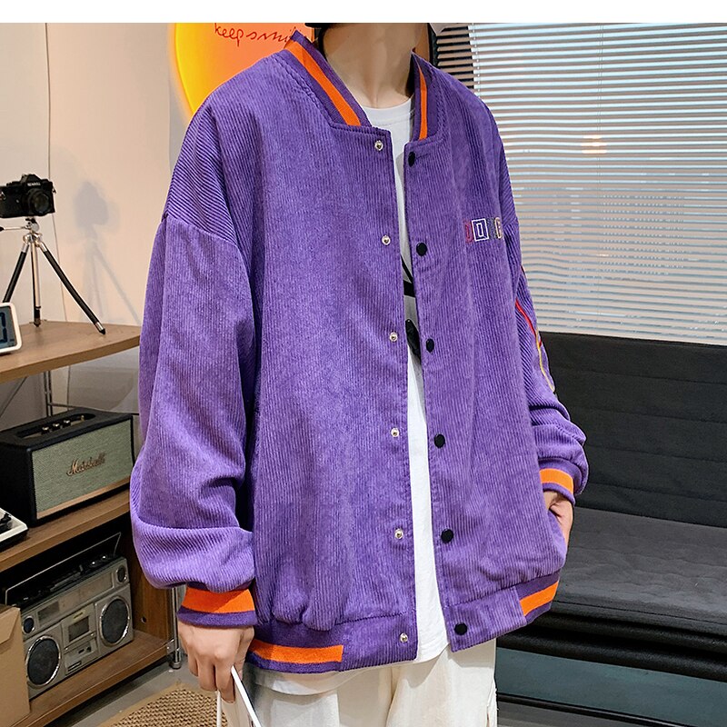 Advbridge Colorful Varsity Jacket for Teenage Korean Fashion Trends Loose Clothing Mens Letter Embroidery Baseball Coat Vintage Streetwear