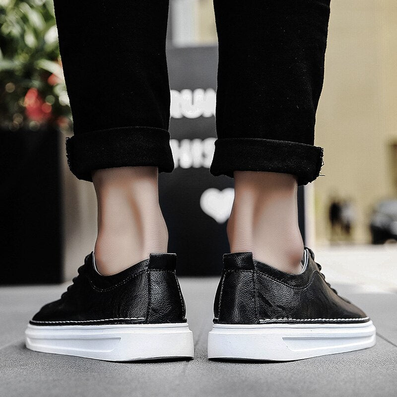 Advbridge Mens Shoes Leather Casual Designer Shoes Men High Quality Trend Man Shoes New Men Flats